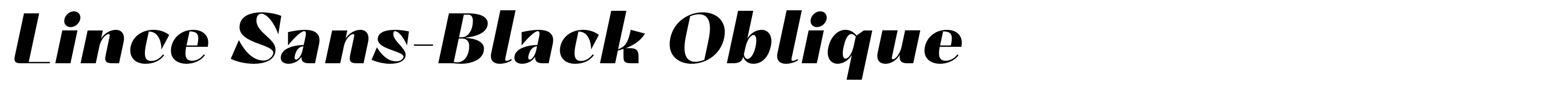 Lince Sans-Black Oblique